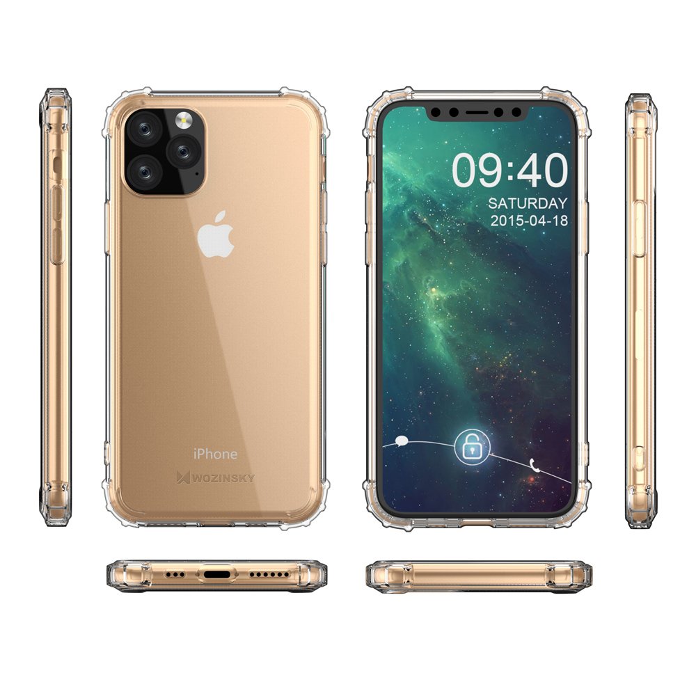 Pokrowiec silikonowy Anti Shock przeroczysty Apple iPhone 11 Pro / 8