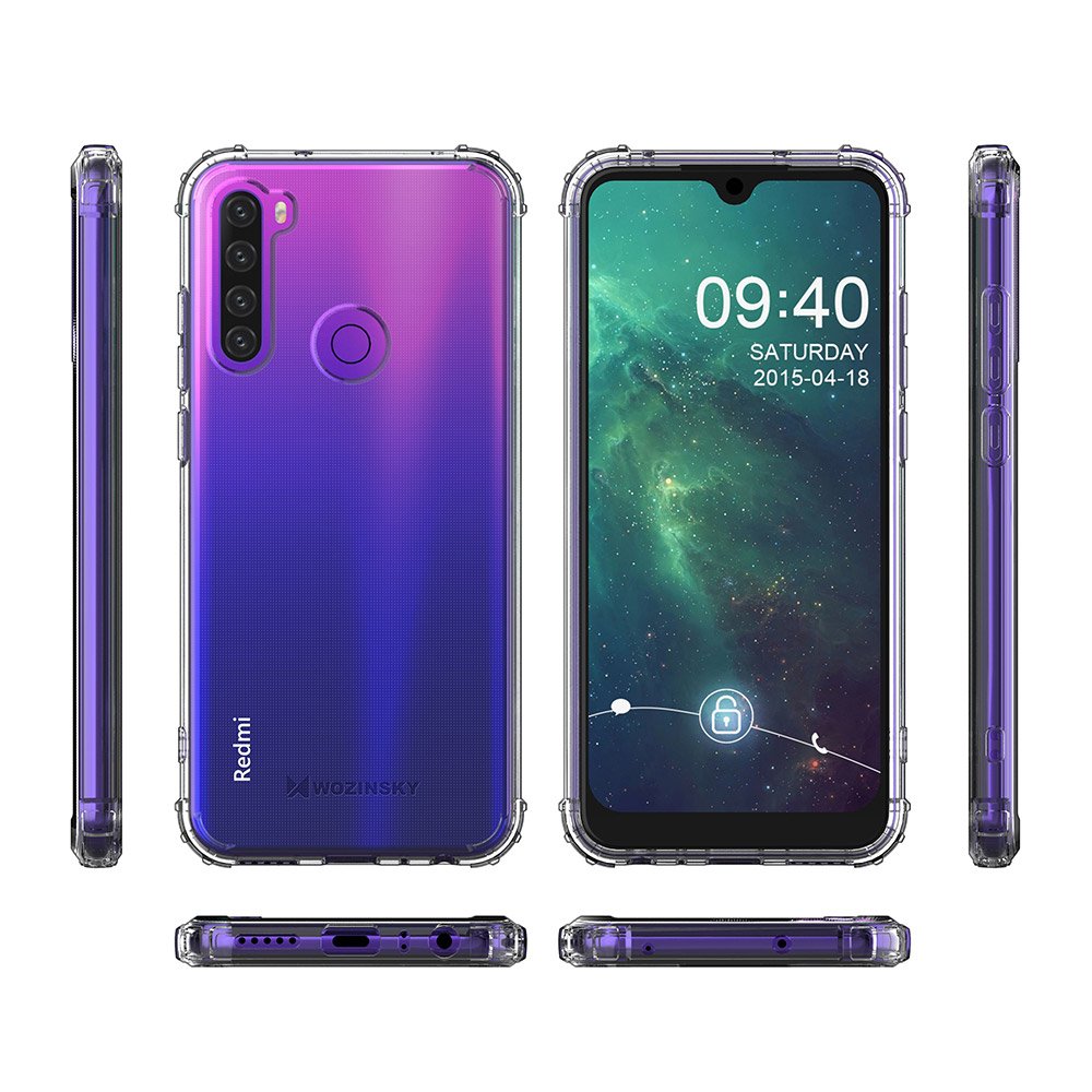 Pokrowiec silikonowy Anti Shock przeroczysty Xiaomi Redmi Note 8T / 9