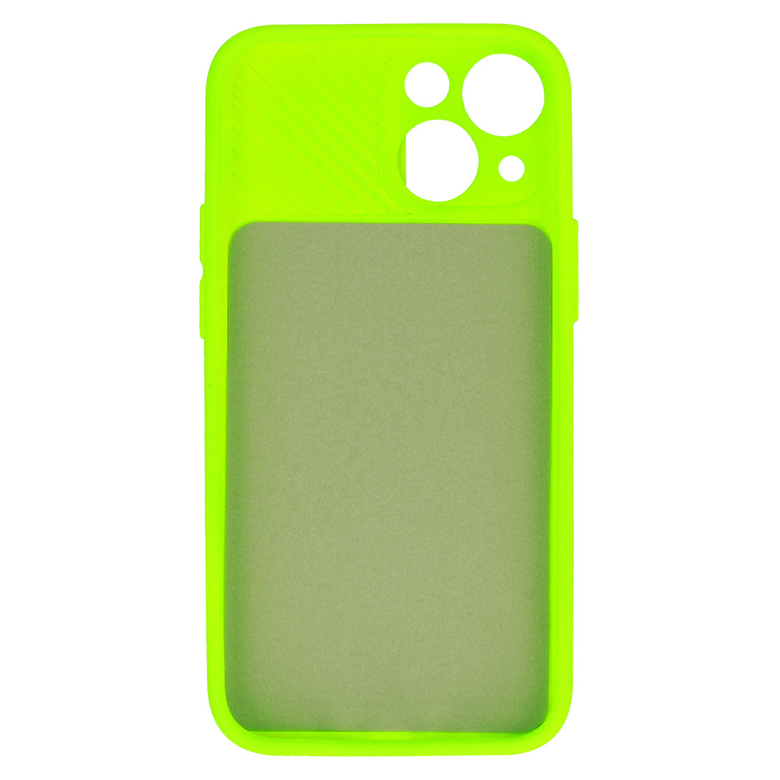 Pokrowiec silikonowy Camshield Soft limonkowy Apple iPhone 13 / 5