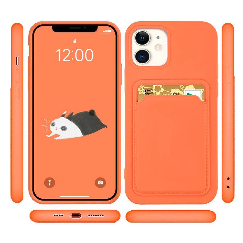 Pokrowiec silikonowy Card Case biay Apple iPhone 11 / 6