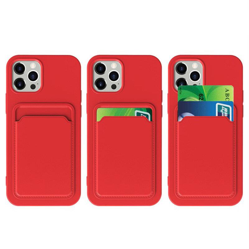 Pokrowiec silikonowy Card Case biay Apple iPhone 11 / 9