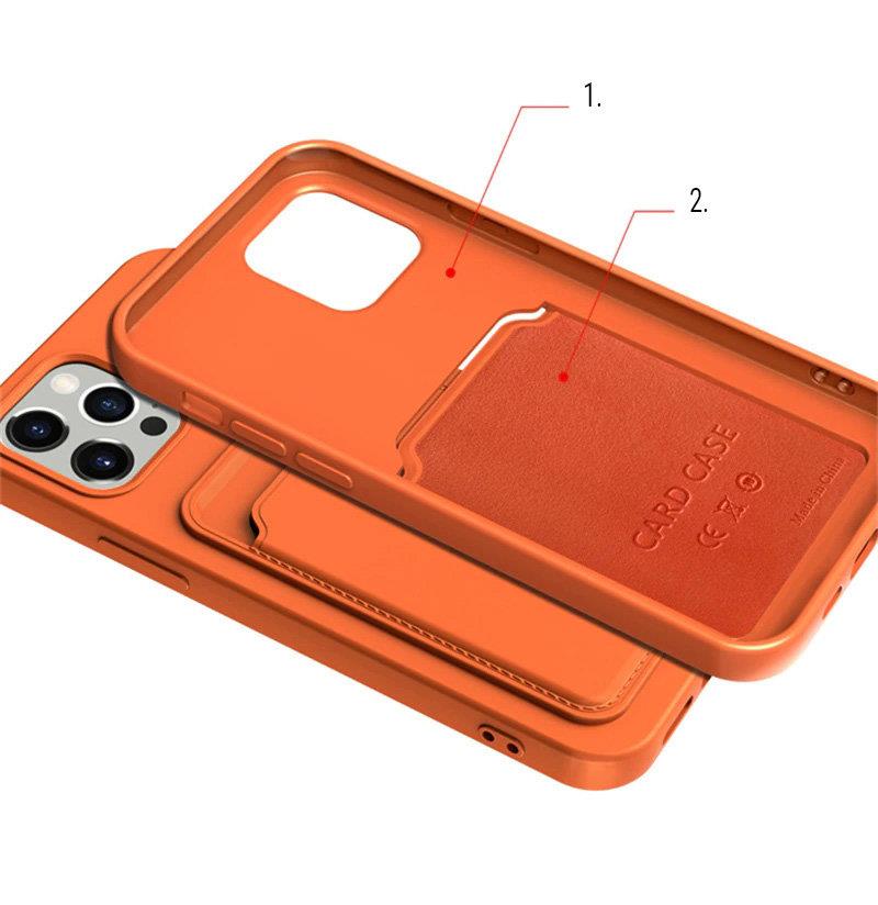 Pokrowiec silikonowy Card Case bordowy Xiaomi POCO M3 Pro / 4