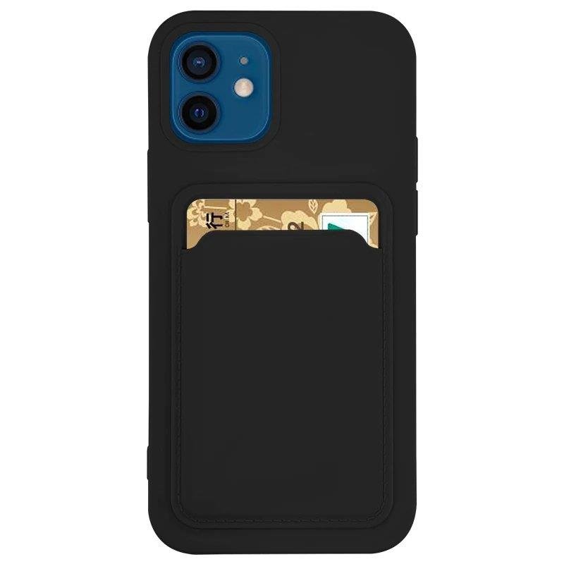 Pokrowiec silikonowy Card Case czarny Xiaomi Redmi Note 9S