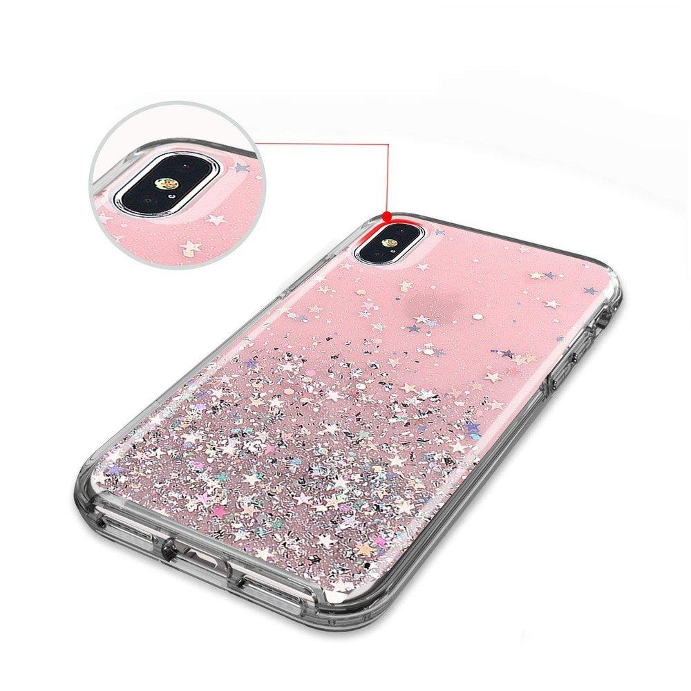 Pokrowiec silikonowy Glitter z brokatem czarny Apple iPhone 11 Pro / 7