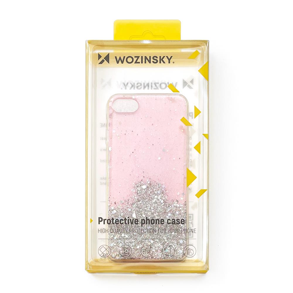 Pokrowiec silikonowy Glitter z brokatem czarny Samsung A22 4G / 8