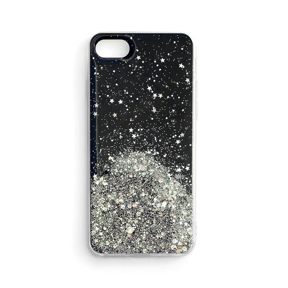 Pokrowiec silikonowy Glitter z brokatem czarny Samsung Galaxy A52S 5G