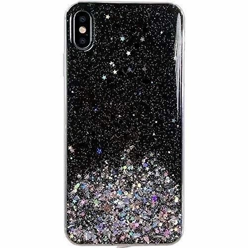 Pokrowiec silikonowy Glitter z brokatem czarny Xiaomi Mi 10T