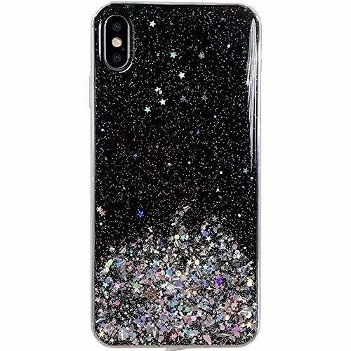 Pokrowiec silikonowy Glitter z brokatem czarny Xiaomi Redmi Note 8T