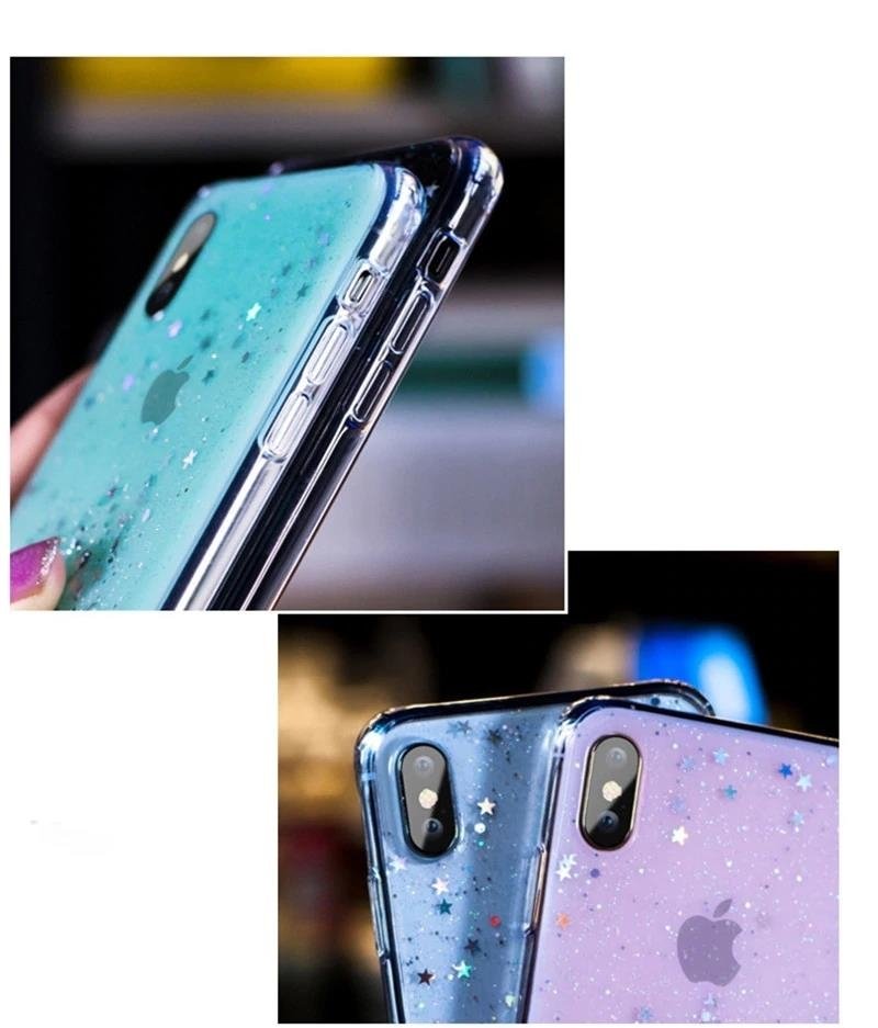 Pokrowiec silikonowy Glitter z brokatem przeroczysty Apple iPhone 11 / 12