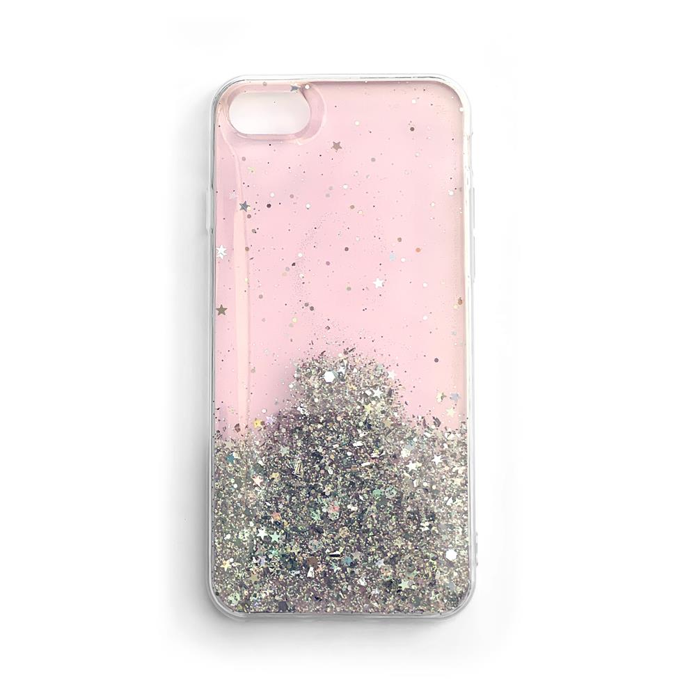 Pokrowiec silikonowy Glitter z brokatem rowy Samsung A52