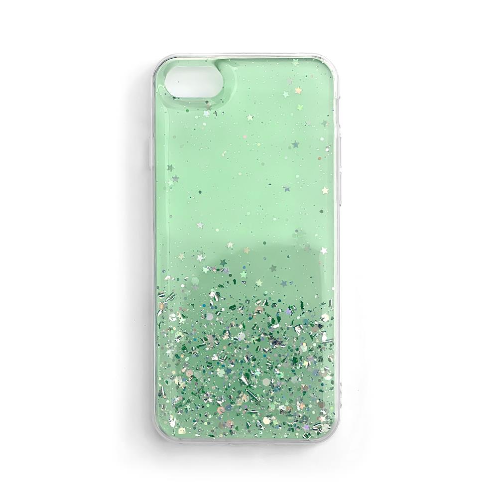 Pokrowiec silikonowy Glitter z brokatem zielony Samsung A32 4G