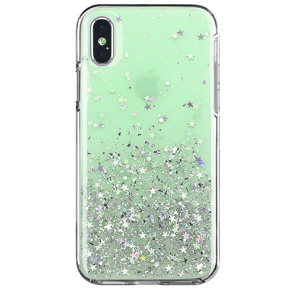 Pokrowiec silikonowy Glitter z brokatem zielony Xiaomi Redmi 9A