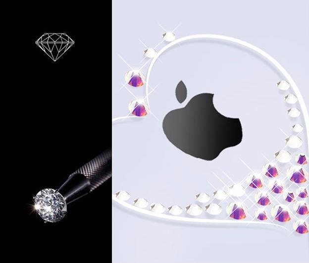 Pokrowiec silikonowy Kingxbar Wish Series z krysztaami Swarovskiego czarny Apple iPhone X / 4