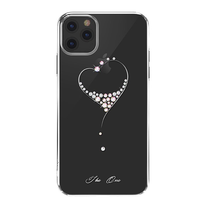 Pokrowiec silikonowy Kingxbar Wish Series z krysztaami Swarovskiego srebrny Apple iPhone 11 Pro