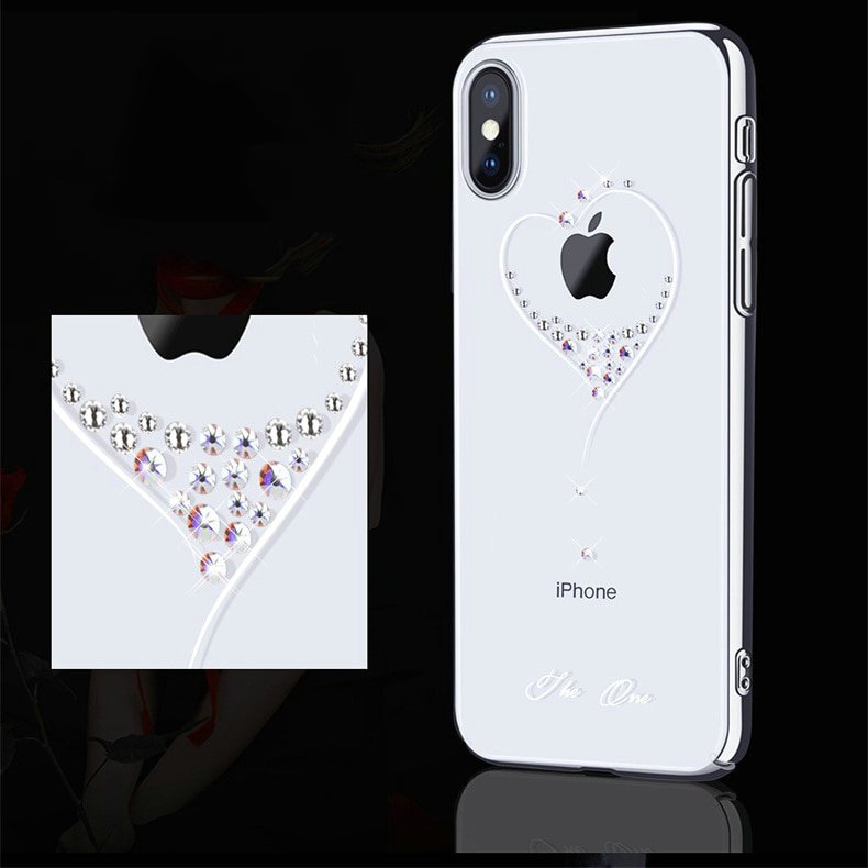 Pokrowiec silikonowy Kingxbar Wish Series z krysztaami Swarovskiego zoty Apple iPhone 11 / 6