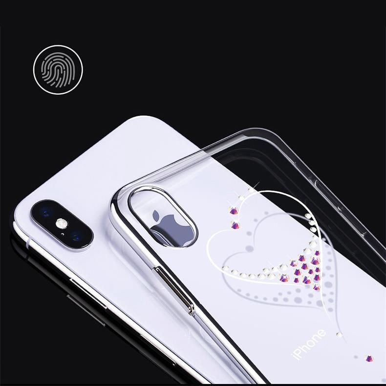 Pokrowiec silikonowy Kingxbar Wish Series z krysztaami Swarovskiego zoty Apple iPhone X / 6