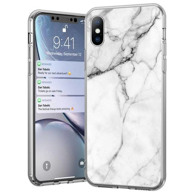 Pokrowiec silikonowy Marble marmur biay Apple iPhone 11