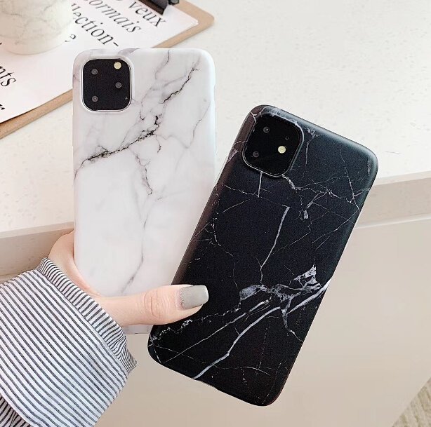 Pokrowiec silikonowy Marble marmur biay Apple iPhone 11 / 5