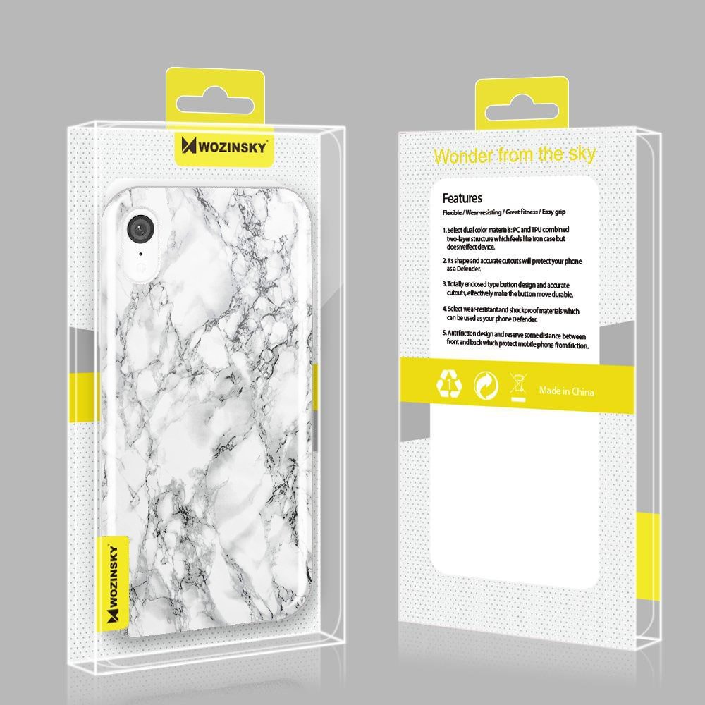 Pokrowiec silikonowy Marble marmur biay Apple iPhone 11 / 9