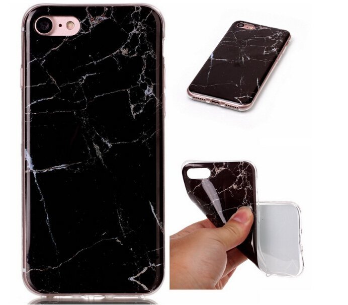 Pokrowiec silikonowy Marble marmur czarny Apple iPhone 11 Pro / 8