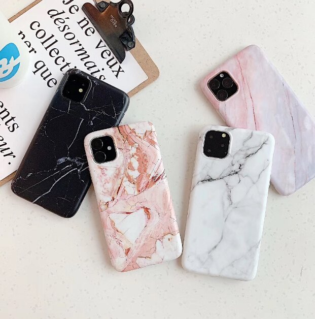 Pokrowiec silikonowy Marble marmur czarny Apple iPhone 7 / 3