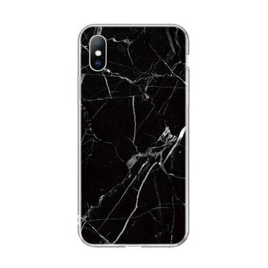 Pokrowiec silikonowy Marble marmur czarny Apple iPhone SE 2020 / 2
