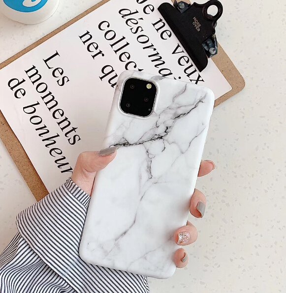 Pokrowiec silikonowy Marble marmur czarny Apple iPhone SE 2020 / 6