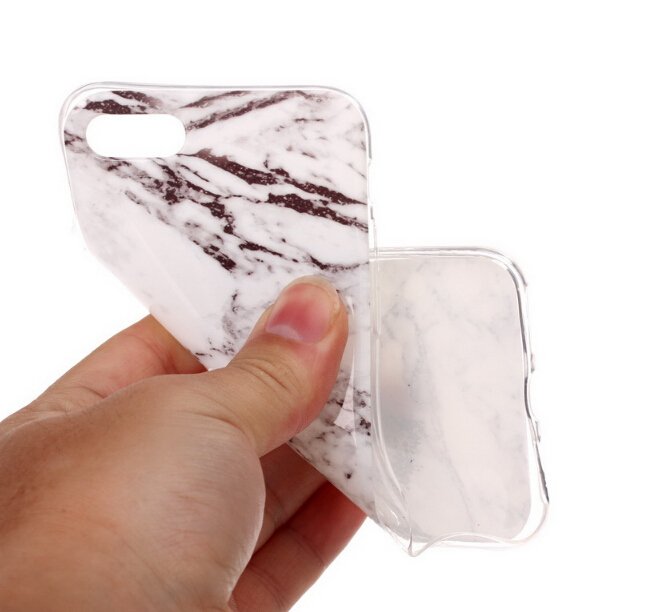 Pokrowiec silikonowy Marble marmur czarny Apple iPhone SE 2020 / 7