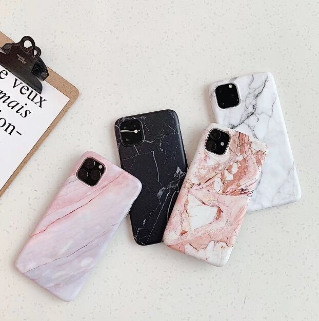 Pokrowiec silikonowy Marble marmur rowy Apple iPhone 11 / 3