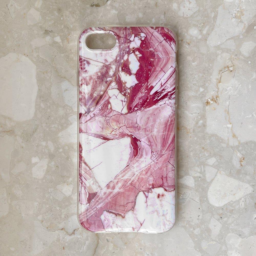 Pokrowiec silikonowy Marble marmur rowy Apple iPhone SE 2022 / 9