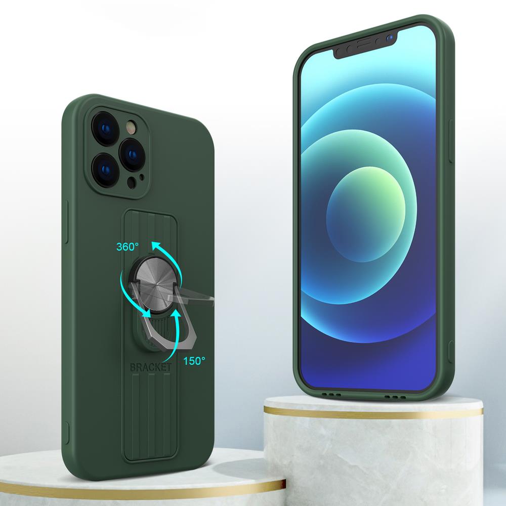 Pokrowiec silikonowy Ring Case brzowy Xiaomi Redmi Note 10 Pro / 2