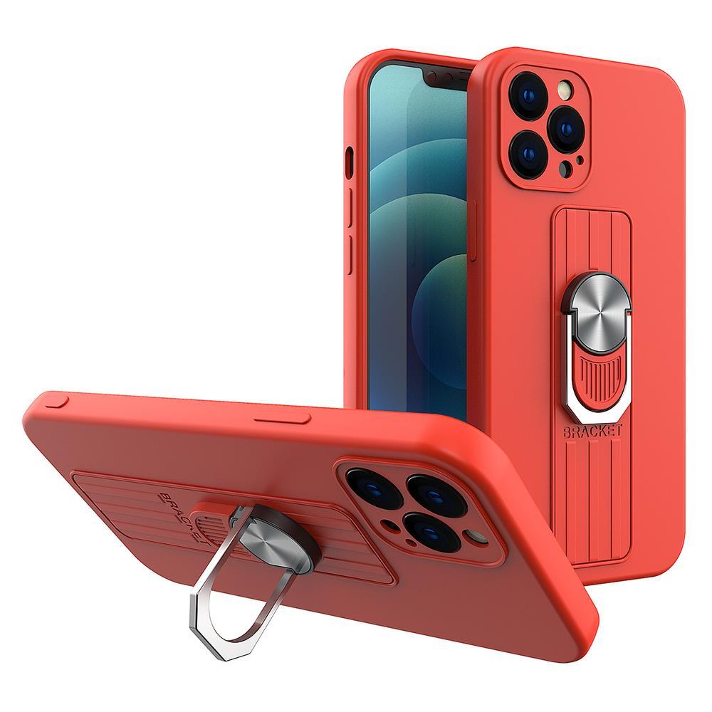 Pokrowiec silikonowy Ring Case czerwony Xiaomi Redmi Note 11