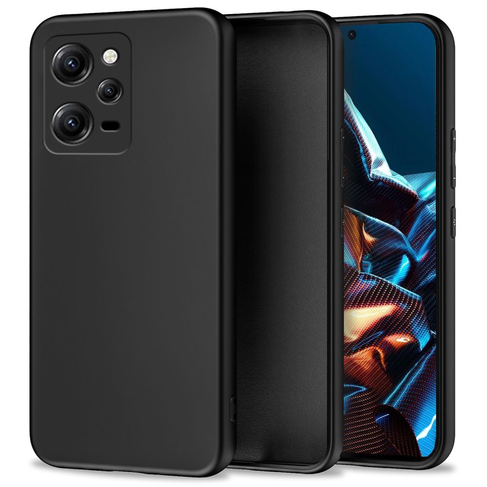 Pokrowiec silikonowy Tech-protect Icon czarny Xiaomi Redmi Note 12 Pro 5G