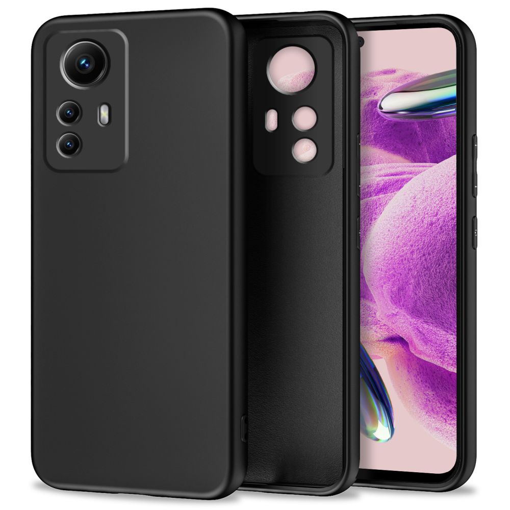 Pokrowiec silikonowy Tech-protect Icon czarny Xiaomi Redmi Note 12S