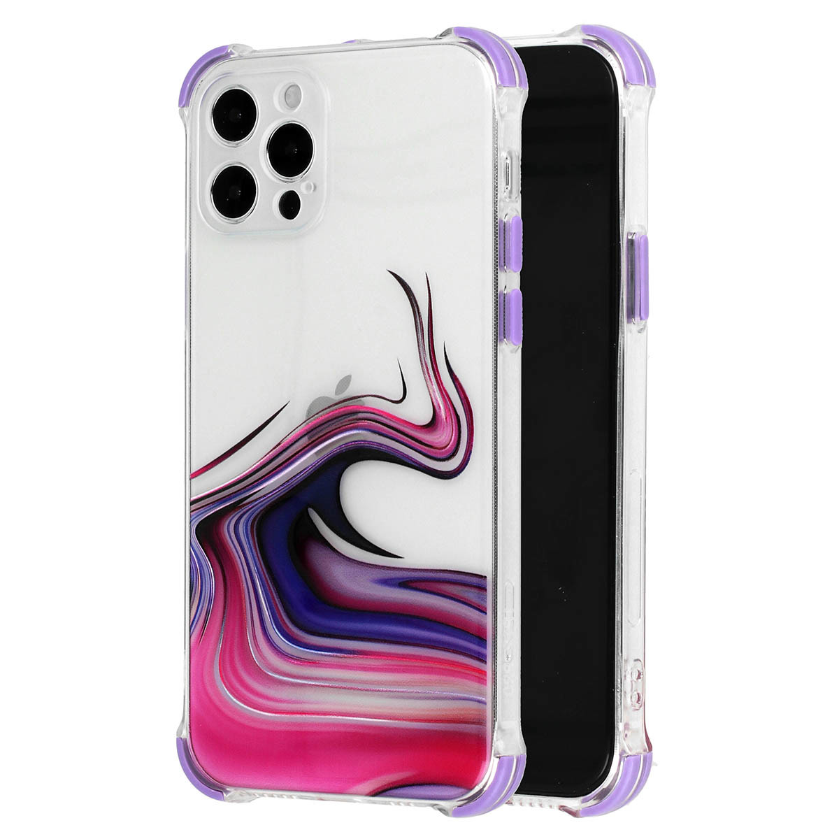 Pokrowiec silikonowy Watercolor Case fioletowy Xiaomi Mi 11 Lite 4G