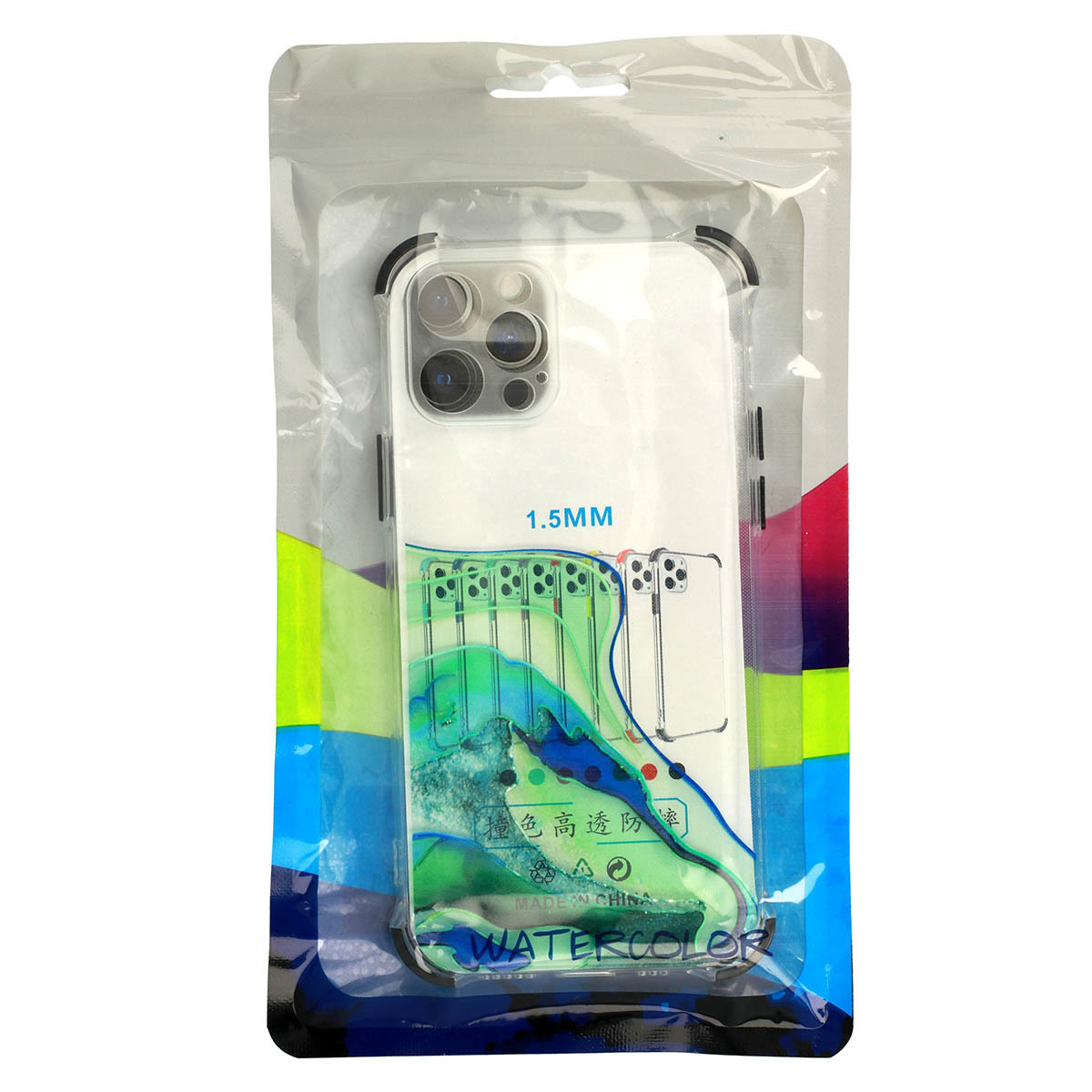 Pokrowiec silikonowy Watercolor Case zielony Samsung Galaxy A12 / 4