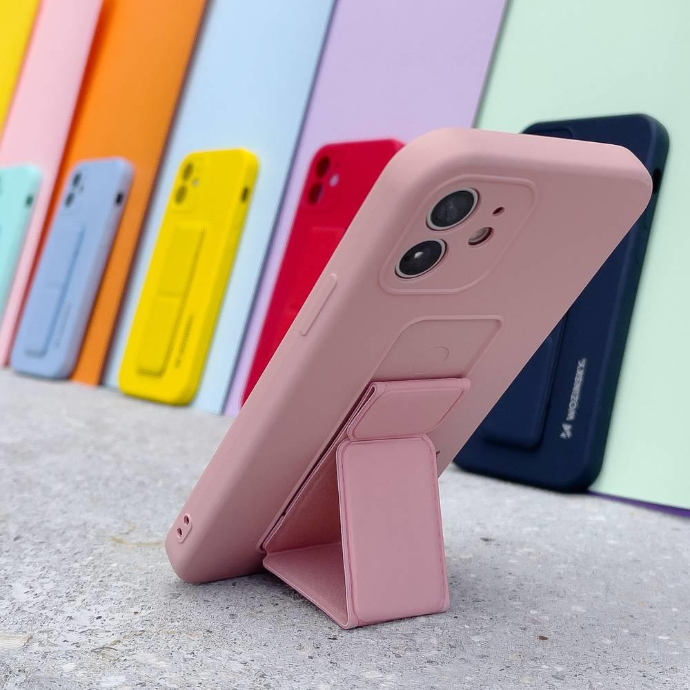 Pokrowiec silikonowy Wozinsky Kickstand Case ciemnozielony Samsung Galaxy A52S 5G / 8