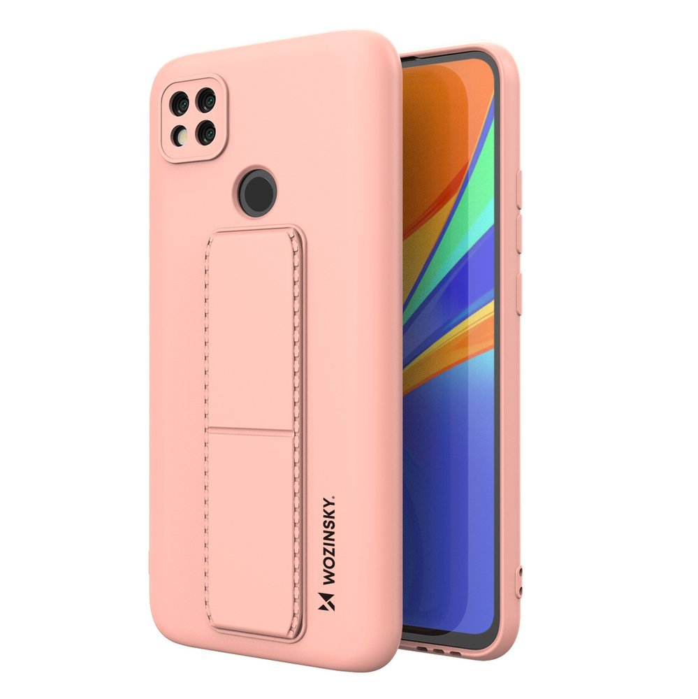 Pokrowiec silikonowy Wozinsky Kickstand Case rowy Xiaomi Redmi 9C