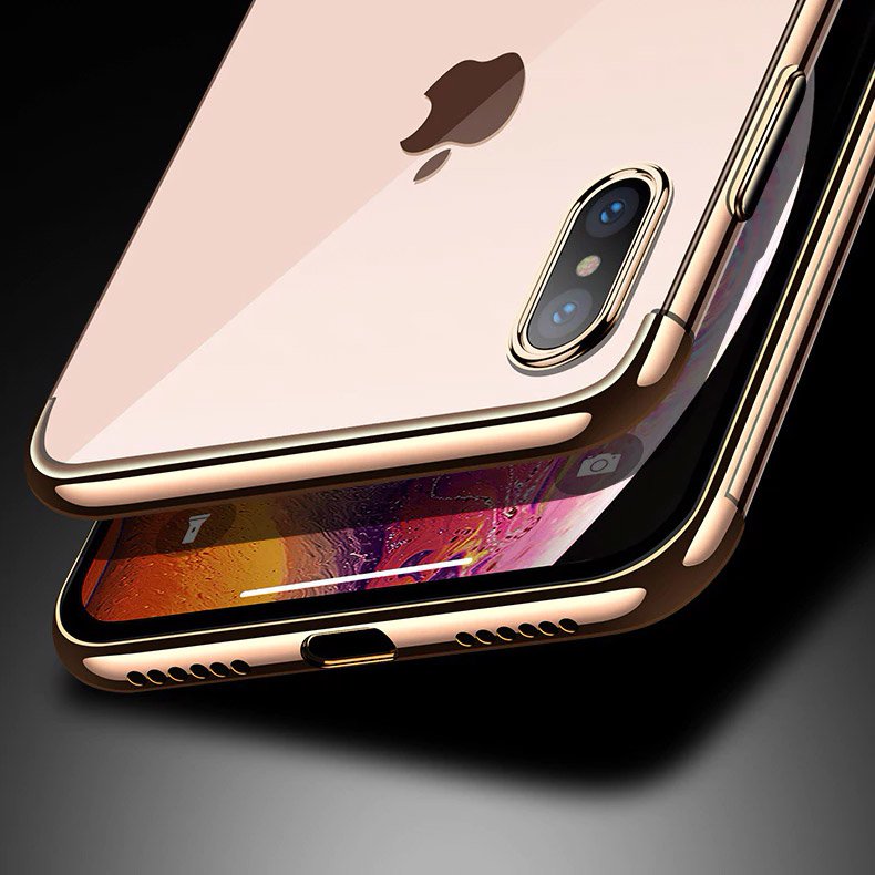 Pokrowiec silikonowy z ramk Electro czerwony Apple iPhone XS / 2