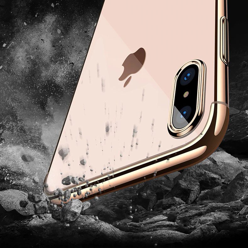 Pokrowiec silikonowy z ramk Electro niebieski Apple iPhone XS / 8