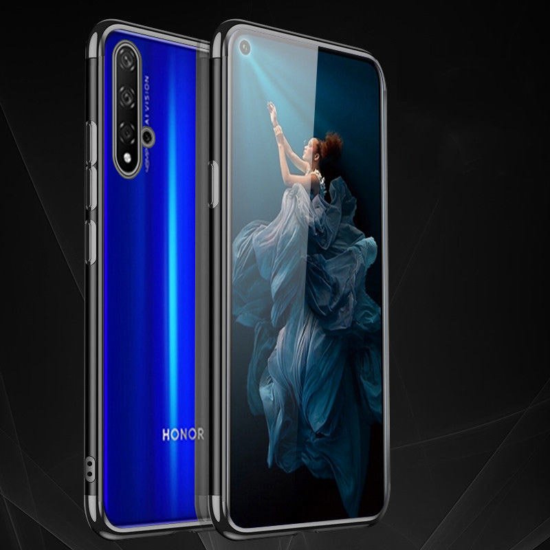 Pokrowiec silikonowy z ramk Electro niebieski Huawei Honor 20 / 4