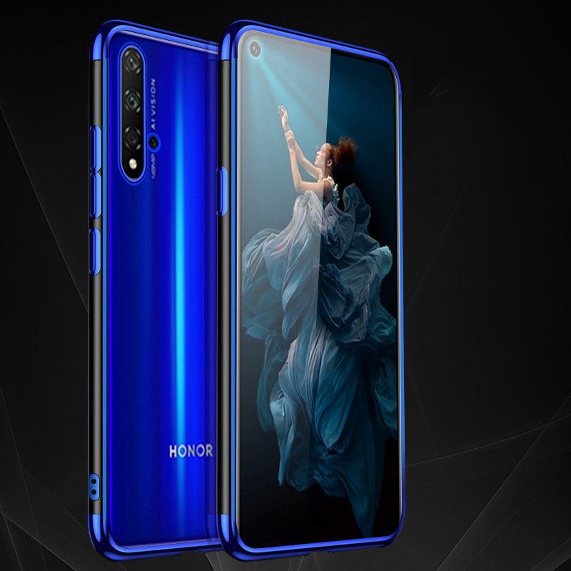 Pokrowiec silikonowy z ramk Electro niebieski Huawei Honor 20 / 9