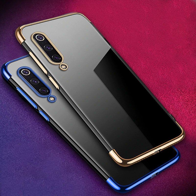 Pokrowiec silikonowy z ramk Electro niebieski Xiaomi Mi 9 Lite / 10