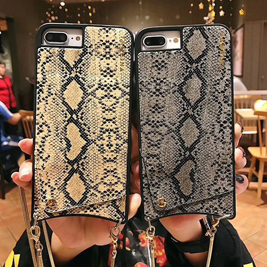 Pokrowiec skrzany Torebka Snake biay Apple iPhone 7 Plus / 3