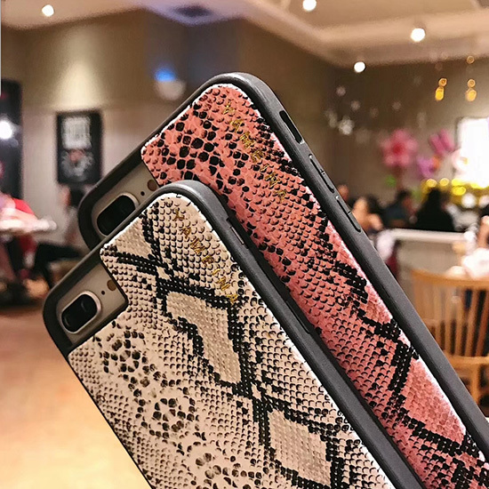 Pokrowiec skrzany Torebka Snake rowy Apple iPhone XS / 7