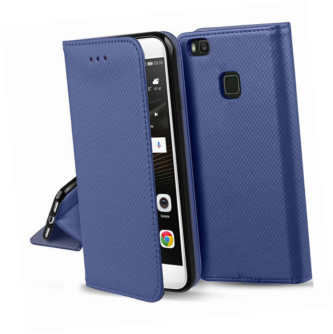 Etui zamykane z klapk i magnesem Smart Magnet granatowy Huawei P Smart 2019