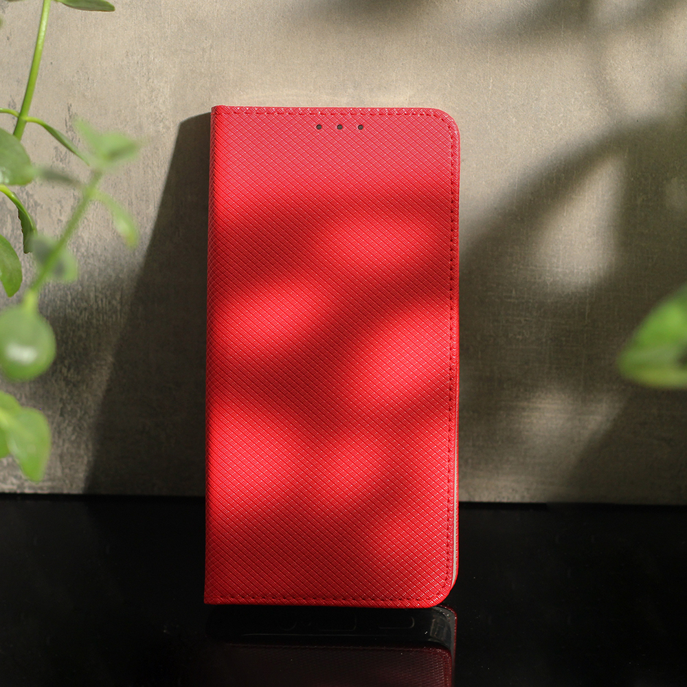 Etui zamykane z klapk i magnesem Smart Magnet czerwony Xiaomi Redmi Note 12 4G / 6