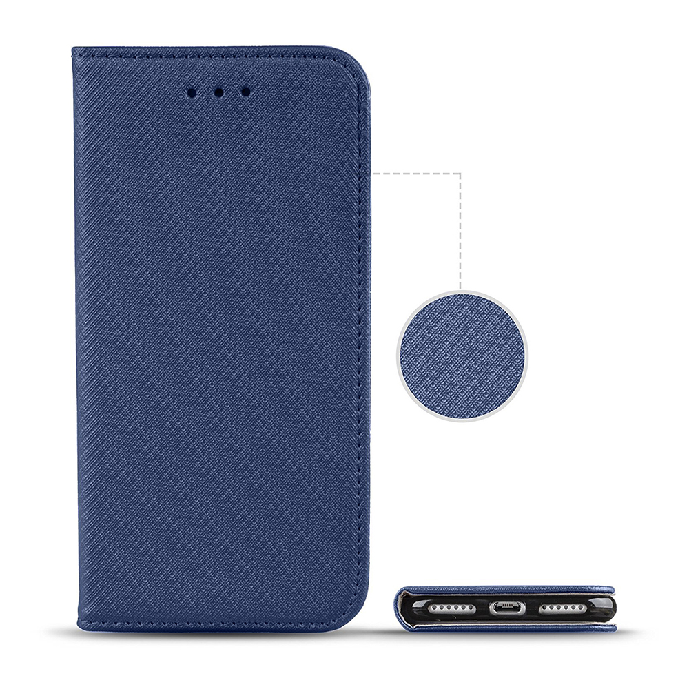 Etui zamykane z klapk i magnesem Smart Magnet granatowy Nokia X20 / 2