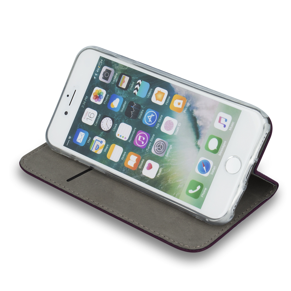 Etui zamykane z klapk i magnesem Smart Magnetic burgundowe Apple iPhone 15 / 4