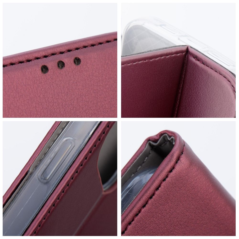 Pokrowiec Smart Magneto burgundowy Oppo A17 / 7